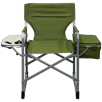 Krzesło turystyczne składane ze stolikiem i torbą termiczną oliwkowe
