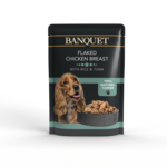 Karma mokra dla psa kurczak z ryżem i tuńczykiem 100 g Banquet
