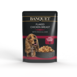 Karma mokra dla psa kurczak z ryżem i wątróbką 100 g Banquet