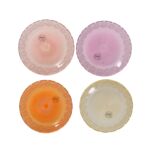 Talerzyk śniadaniowy szklany 18 cm różne kolory 1 szt.