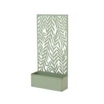 Kwietnik metalowy ścianka 57 x 21 x 118 cm zielony
