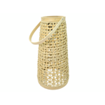 Lampion wiklinowy solarny 45 cm beż