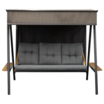 Huśtawka trzyosobowa z roletą i podłokietnikami grafitowa