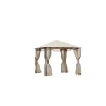Pawilon z moskitierą 3 x 3 m ażurowe nogi kremowy