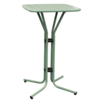 Wysoki metalowy stolik miętowy