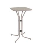 Wysoki metalowy stolik kremowy