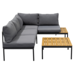 Narożnik tarasowy ze stolikiem kawowym