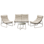 Zestaw mebli tarasowych dla 4 osób beżowy Natura