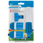 Zestaw złączek na wąż 1/2” z końcówką zraszającą