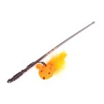 Wędka z myszką z włóczki mix kolorów Dingo