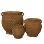 Zestaw 3 osłonek clayfibre śr. 45 cm brązowy