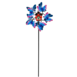 Dekoracja metalowy duży wiatrak z motylami