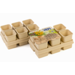 Podwójny zestaw doniczki 8 cm z podstawkami beżowe VEFI