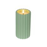 Świeca ryflowana LED duża zielona