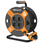 Przedłużacz bębnowy 3x1,5 40 m czarno-pomarańczowy DUWI