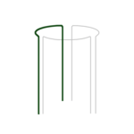 Podpora pierścieniowa do roślin 1/3 koła 40 x 75 cm