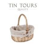 Koszyk wiklinowy z wyściółką 24 x 21 x 12/26 cm