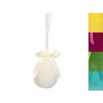 Zawieszka flokowana jajko 12 cm mix kolorów