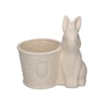 Osłonka ceramiczna 16 x 11,5 x 16 cm kremowa