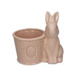 Osłonka ceramiczna 16 x 11,5 x 16 cm różowa