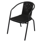 Fotel Bistro plastikowy czarny
