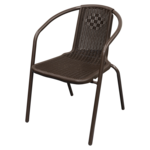 Fotel Bistro plastikowy brązowy