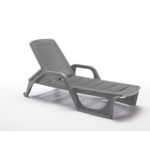 Leżak ogrodowy Nilo szary mat rattan