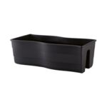 Donica balustradowa FALA 60 cm głęboka czerń