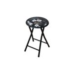 Taboret składany Flower czarny
