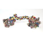 Zabawka ze sznurka 2 węzły 180 g wielokolorowe Dingo