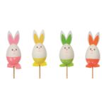 Zając-jajko na piku 26 cm różne kolory 1 szt.