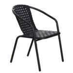 Fotel Bistro plastikowy splot na krzyż