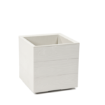 Kwietnik Karo 30 x 30 x 30 cm deska recycled kremowy