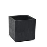 Kwietnik Karo 30 x 30 x 30 cm beton recycled czarny
