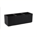 Kwietnik Karo 90 x 30 x 30 cm beton recycled czarny