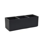 Kwietnik Karo 90 x 30 x 30 cm beton recycled czarny
