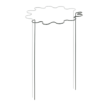 Podpora pierścieniowa falista do roślin 1/2 koła 40 x 35 cm