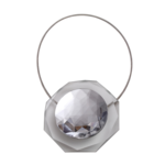 Magnes dekoracyjny okrągły 9 x 9 cm biały