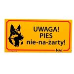 Tabliczka ostrzegawcza pvc 'Pies nie-na-żarty' Dingo