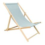 Leżak plażowy składany drewniany szary