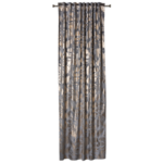 Zasłona na taśmie VELORA 140 x 260 cm szaro -złoty