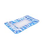 Materac do pływania z siateczką 117 x 76 x 15 cm niebiesko-biały