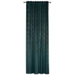 Zasłona z taśmą Pavo 140 x 260 cm zielono-złoty