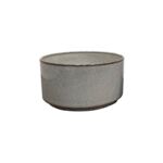 Donica metalowa FEETED CYLINDRICAL BOWL śr. 20 cm wys. 12 cm szara