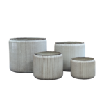 Zestaw 4 donic metalowych CYLINDERO STRIPE beżowy