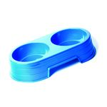 Miska dla psa plastikowa podwójna 0,6 l mix kolorów Dingo