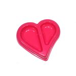 Miska plastikowa w kształcie serca podwójna 0,45 l mix kolorów Dingo