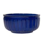Donica Glazed Bowl Vertical Stripes Blue D35H18