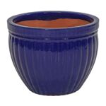 Donica Glazed Pumpkin Falling Blue D29H24