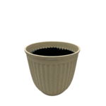 Donica Athens Pot Ryflowana śr. 30 cm beżowa